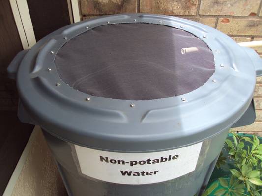 Rainwater container lid